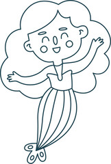 Happy Mermaid Doodle