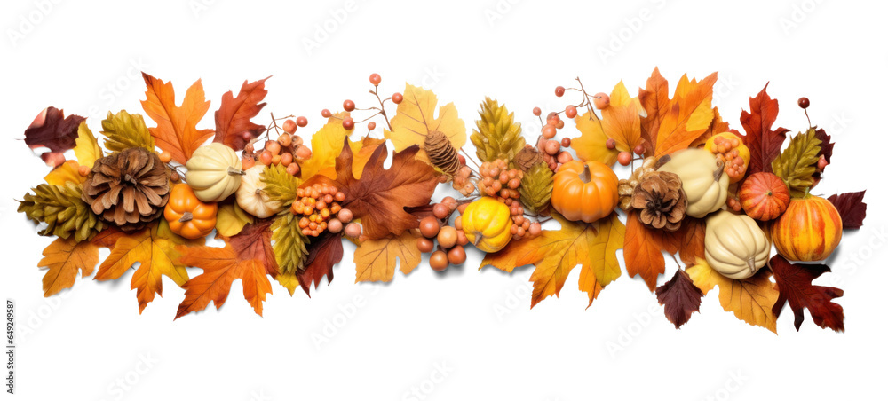 Canvas Prints straight strip line frame with autumn harvest, png file of isolated cutout object with shadow on tra