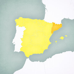 Map of Spain - Catalonia