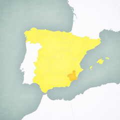 Map of Spain - Murcia
