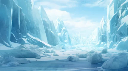 Poster Im Rahmen crevasse glacial crevasses deep illustration blue cold, snow frozen, background texture crevasse glacial crevasses deep © sevector