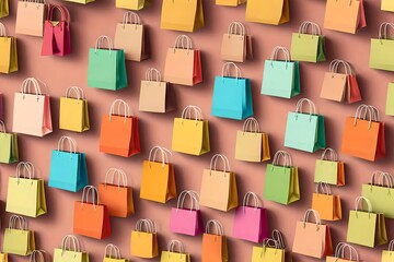 background with colorful bags