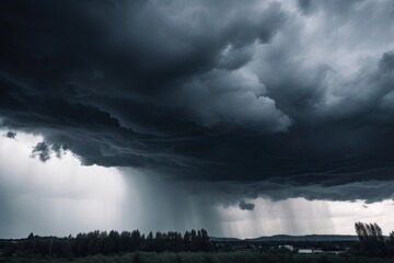 Storm over the trees