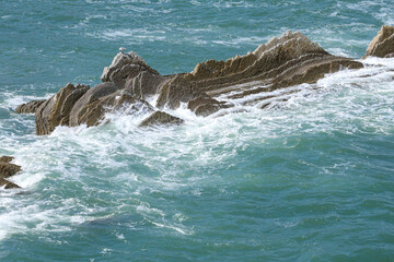 Fototapeta premium The Flysch formations on the Basque country