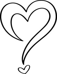 hand drawn heart illustration.