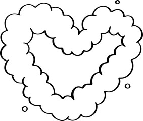 hand drawn heart icon.