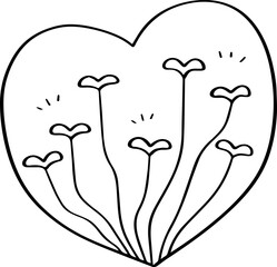 hand drawn heart icon.