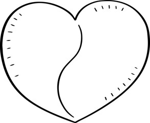 hand drawn heart icon.