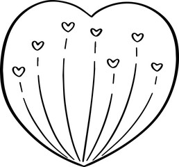 hand drawn heart illustration.