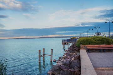 Fototapeta premium Waterfront at the lake Balaton.