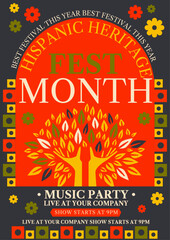 Hispanic Heritage Festival Poster Template
