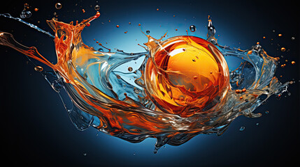 Oil Liquid Splashing, Liquid splash ball
