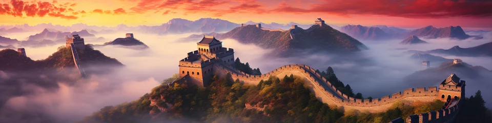 Fotobehang Great Wall of China background © Diana