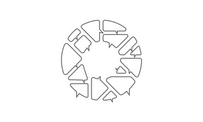 Dialog, Talking Chatting . Speech bubbles, communication concept. Colorful geometric shapes. Conversation, discussion symbols. Isolated abstract flat vector illustration