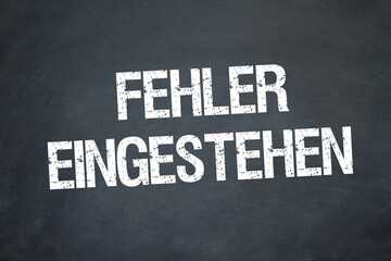 Fehler eingestehen	