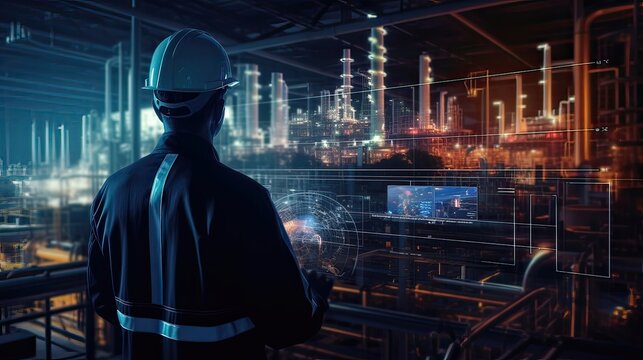 Digital optimization, oil field innovation, technology-driven engineering, enhanced oil production, data-driven decision-making. Generated by AI.