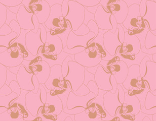 Floral pattern seamless background. Foliage and flower wallpaper design of nature.