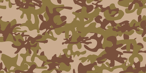 Camouflage Seamless Print. Hunter Khaki Pattern. Modern Military Camouflage. Seamless Tree Paint Camo Dirty Grunge. Desert Repeat Pattern. Woodland Vector Camouflage. Digital Urban. Sand Camo Paint. © Ihar