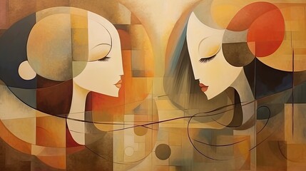 Beautiful Vintage Abstract Art. A Masterpiece of Timeless Design