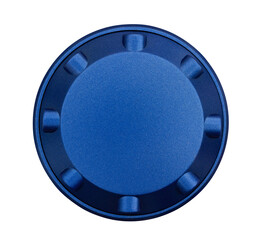 Naklejka premium Blue metal round button