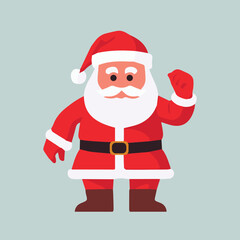Santa claus vector illustration, flat santa clauss christmas avatar icon vector art isolated