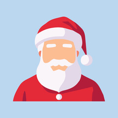 Santa claus vector illustration, flat santa clauss christmas avatar icon vector art isolated