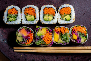vegetable sushi dish