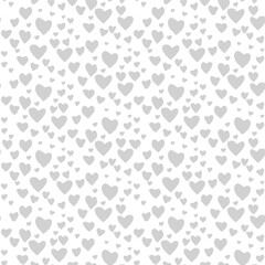 Pink and blue hearts seamless pattern for textile or wallpaper, scrapbook. Vector background in gray, blue and pink color