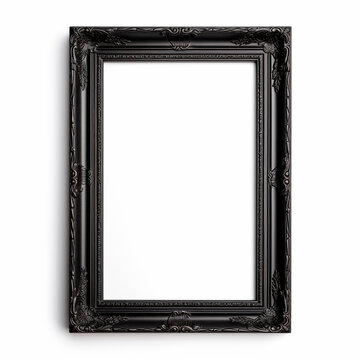 Black Frame wooden on white backround
