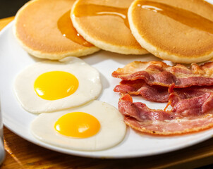 fried eggs and bacon
