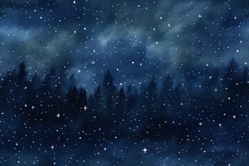 Obraz premium watercolor starry night