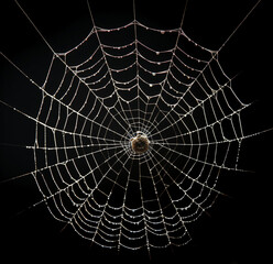 Fototapeta premium Spider Webs isolated on the transparent background PNG. 