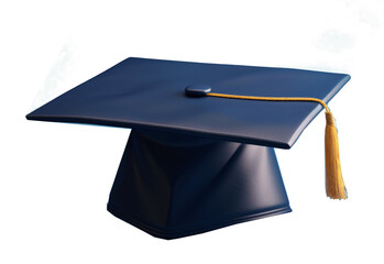 Graduate hat  isolated on the transparent background PNG.