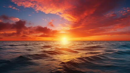 Fototapeta na wymiar sky sunset over horizon illustration background nature, landscape sea, ocean cloud sky sunset over horizon
