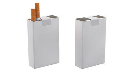 soft pack of cigarettes on white background