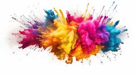 colorful powder and powder splatters