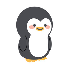 cute doodle penguin cartoon icon