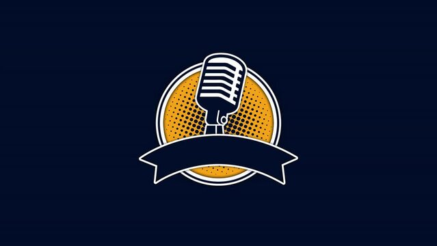 Podcast logo intro animation for social media channel