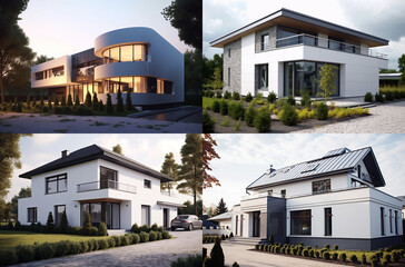 住宅の外観　house with Generative AI