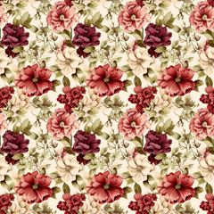 Floral  pattern seamless pattern background illustration