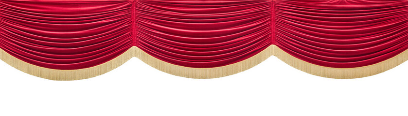 Vintage red theatre curtain - 649282117