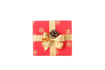 PNG, Concept of beautiful Christmas present, gift box, isolated on white background