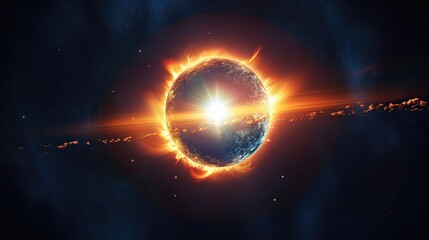 Celestial marvel, eclipse observation, cosmic voyage, stunning spectacle, otherworldly experience. Generated by AI.