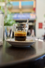 cup of coffee on a table