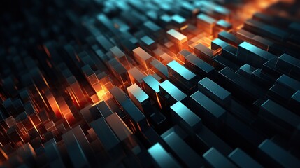 Obraz premium Abstract digital background. Can be used for technological processes, neural networks and AI, digital storages, sound and graphic forms, science, education, etc.