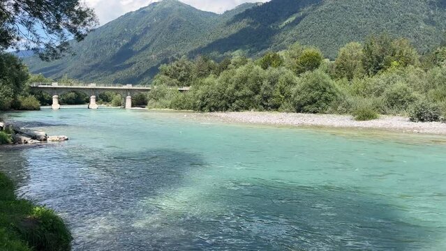 Beautiful Soca river in Slovenia