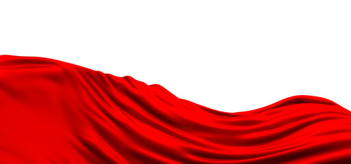 abstract red fabric in motion