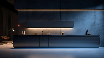 Modern kitchen in minimalist design