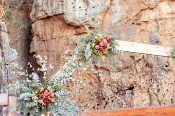 Protea wedding ceremony decoration