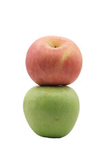 red and green apples